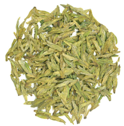 chá chinês verde da montanha alta que longjing com a altura de 500 medidores